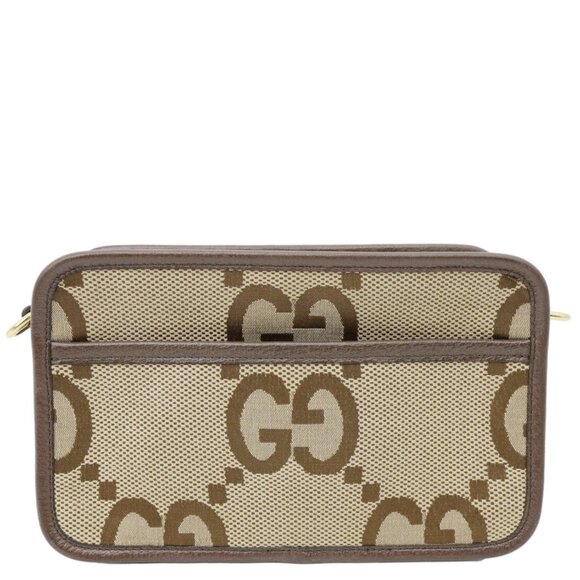 Gucci Mini Jumbo GG Canvas Crossbody Bag Beige 696075 - Picture 3 of 12